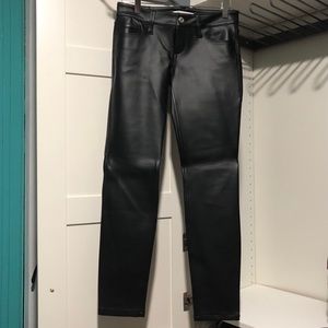 guess butter faux leather pants